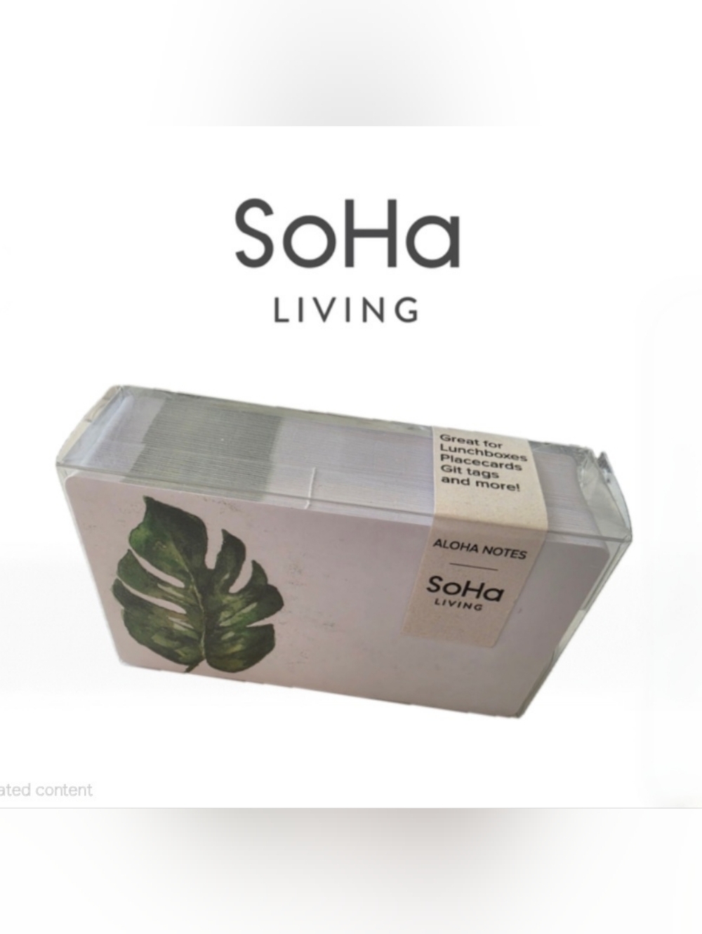 SoHa Living Aloha Notes Notecard Set - Green Leaf Monstera Design